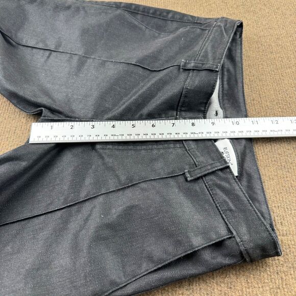 Rufskin Coal Waxed Denim Pants Men's 28X29 Black Straight Stretch SnapButton Fly - Picture 16 of 16